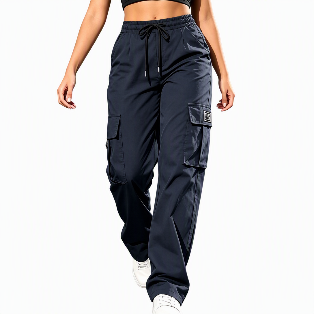 👖✨ Women’s Relaxed Fit Straight-Leg Cargo Trousers — Comfy Everyday Style with Utility Pockets