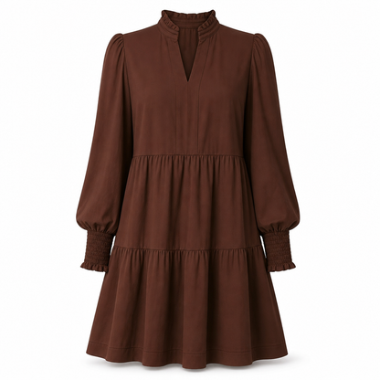 💖50% off!💖✨Women's V-Neck Tiered Ruffle Mini Dress – Flirty, Flattering, Effortless Summer Style