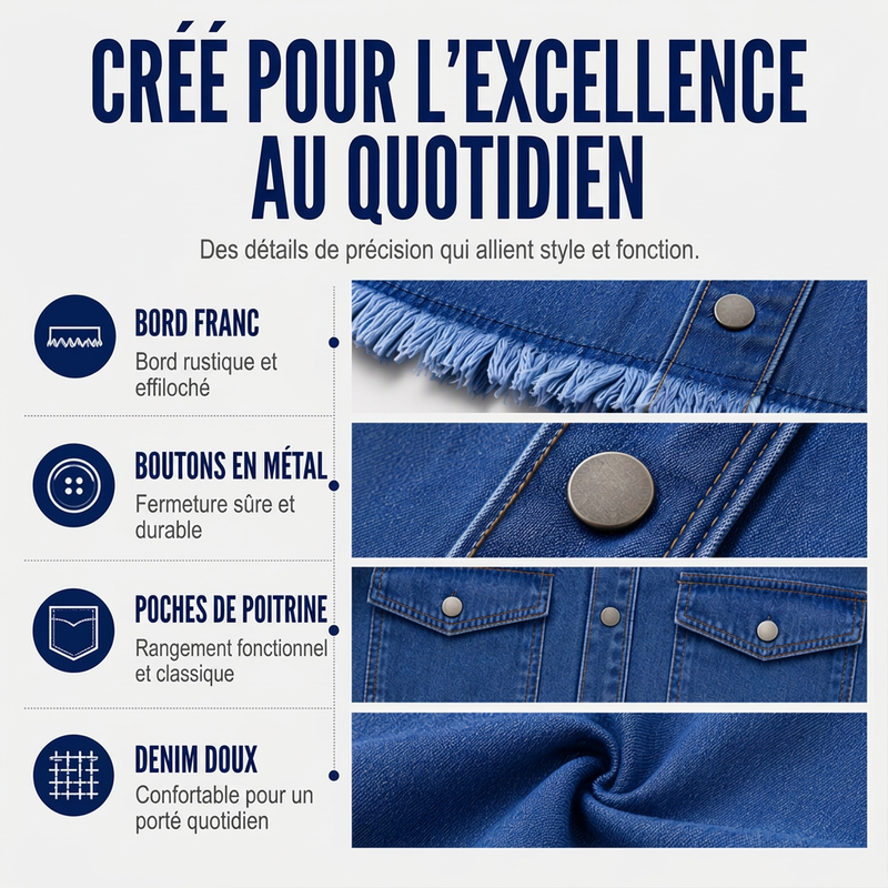 50% off!💖 👚Women's Raw Edge Ripped Denim Jacket – Street Fashion, Multiple Pockets & Easy to Pair ✨