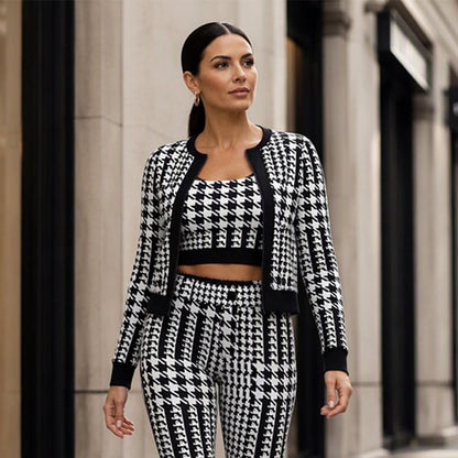 🌸Hot Sale 50% OFF💖Women's Cardigan Tube Top & Pants 3-Piece Set