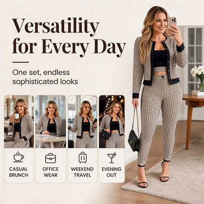 🌸Hot Sale 50% OFF💖Women's Cardigan Tube Top & Pants 3-Piece Set