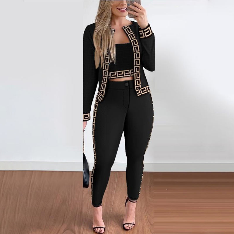 🌸Hot Sale 50% OFF💖Women's Cardigan Tube Top & Pants 3-Piece Set