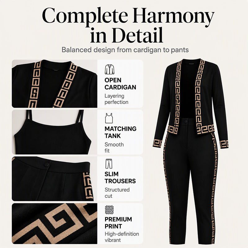 🌸Hot Sale 50% OFF💖Women's Cardigan Tube Top & Pants 3-Piece Set