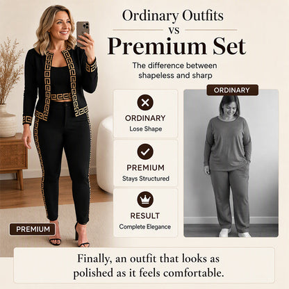 🌸Hot Sale 50% OFF💖Women's Cardigan Tube Top & Pants 3-Piece Set