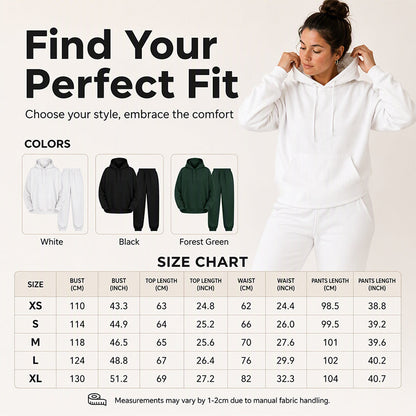 Women's Cozy Hoodie & Jogger Pants 2-Piece Set