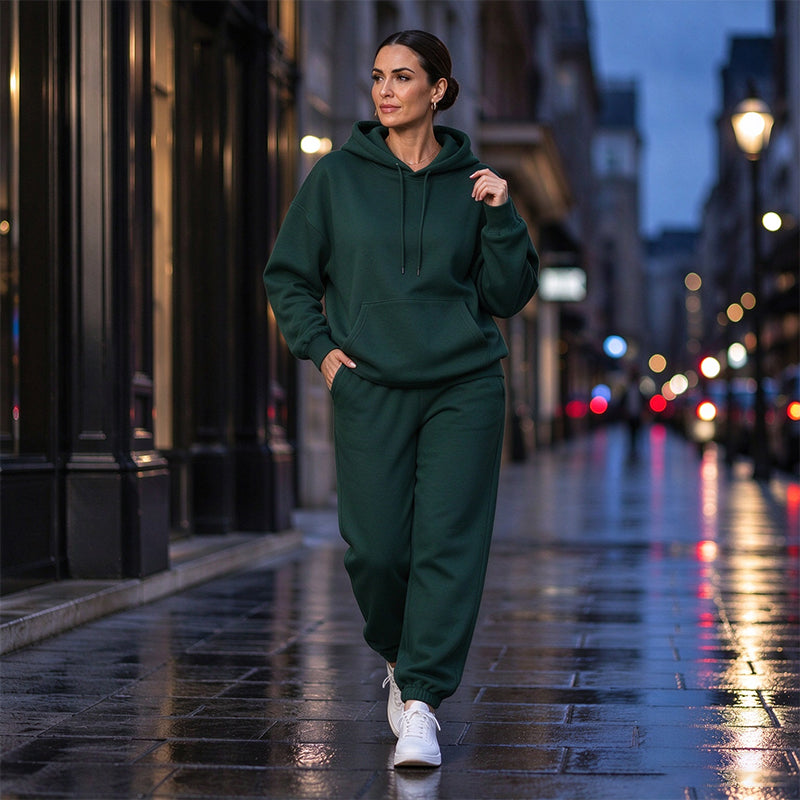 Women's Cozy Hoodie & Jogger Pants 2-Piece Set