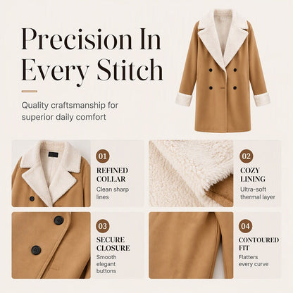 Women's Elegant Woollen Coat — Winter 🧥