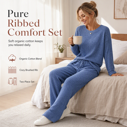 Women's Casual Knit Loungewear Set