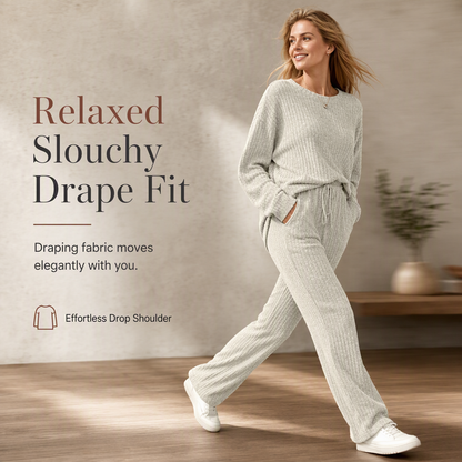 Women's Casual Knit Loungewear Set