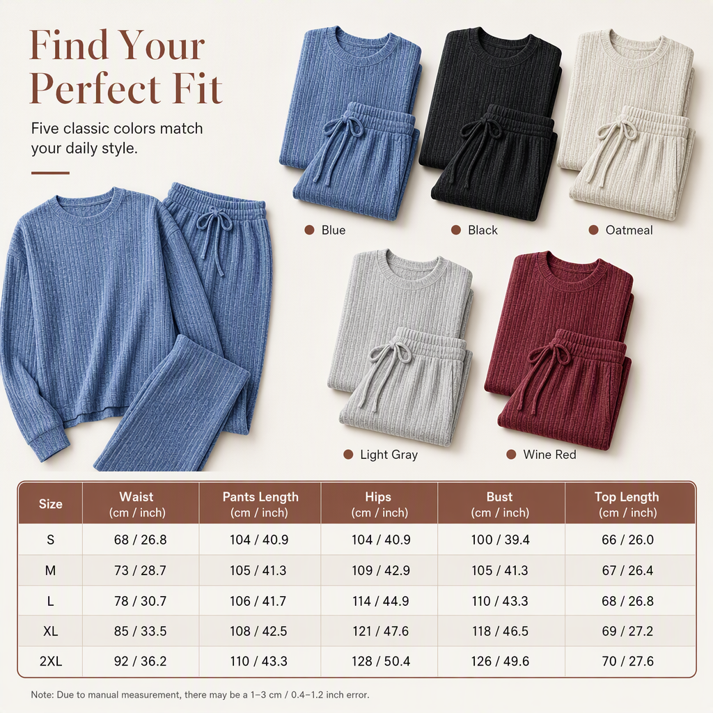 Women's Casual Knit Loungewear Set