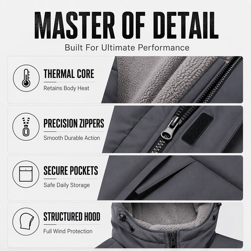 ⚡Free Shipping⚡Men's Winter Thermal Windproof Hooded Jacket