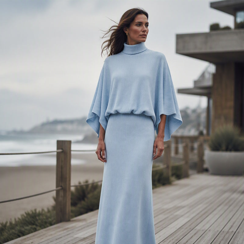 🌸Hot Sale 50% OFF💖Women's Batwing Sleeve Top & Maxi Skirt Set