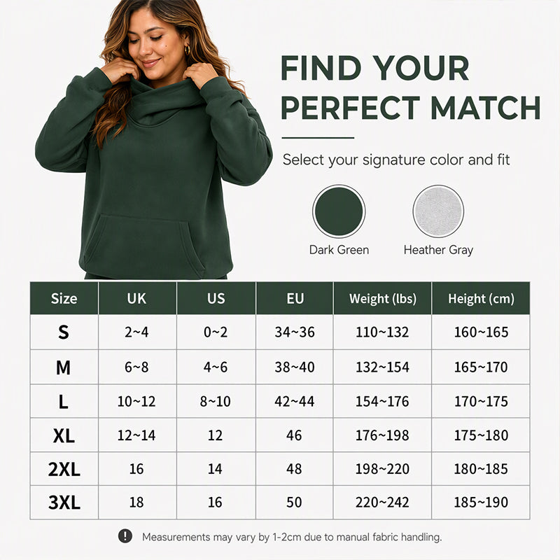 Women's Casual Cowl Neck Hooded Sweatshirt