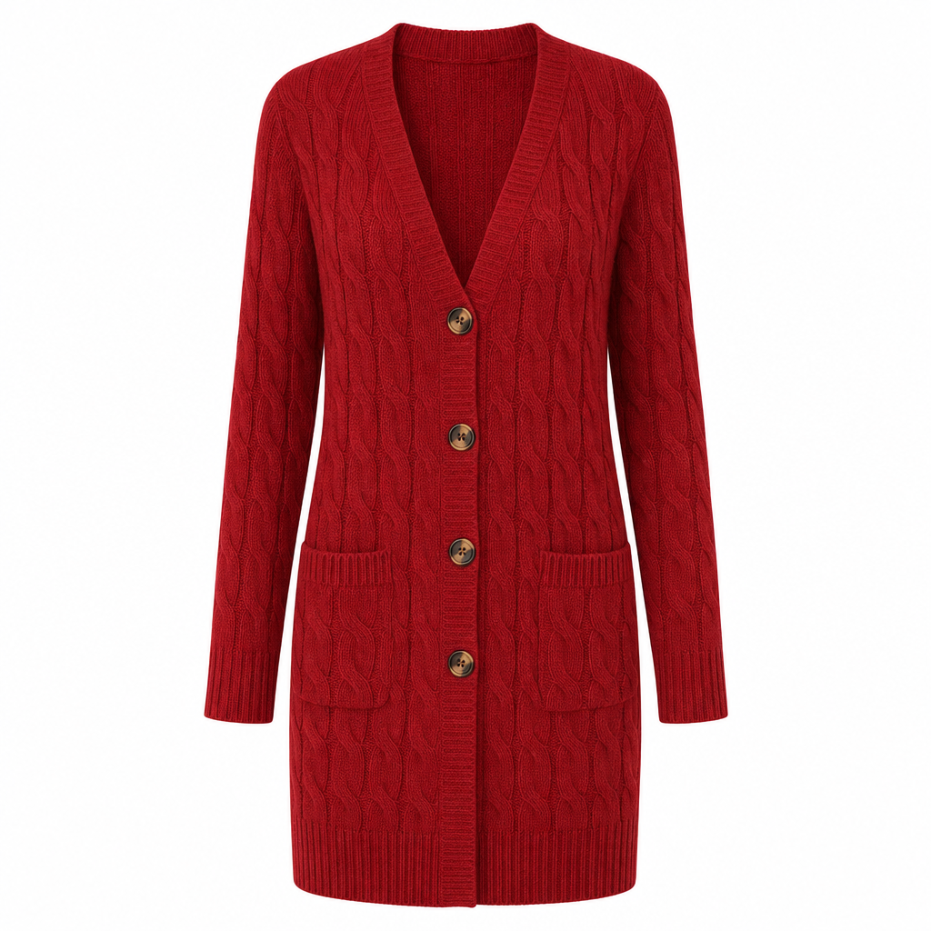 🌸Women's Long Single Breasted Knitted Cardigan Sweater Casual Outerwear Coat for Autumn and Winter