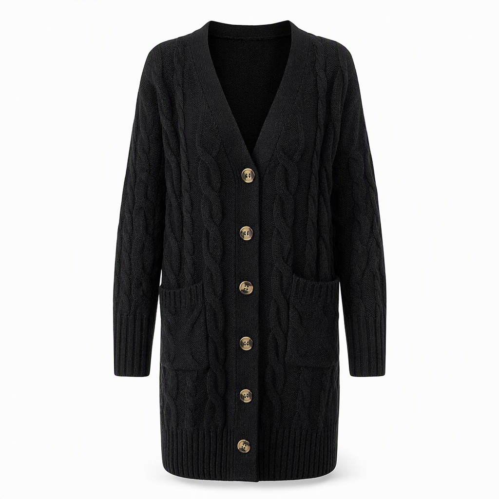 🌸Women's Long Single Breasted Knitted Cardigan Sweater Casual Outerwear Coat for Autumn and Winter