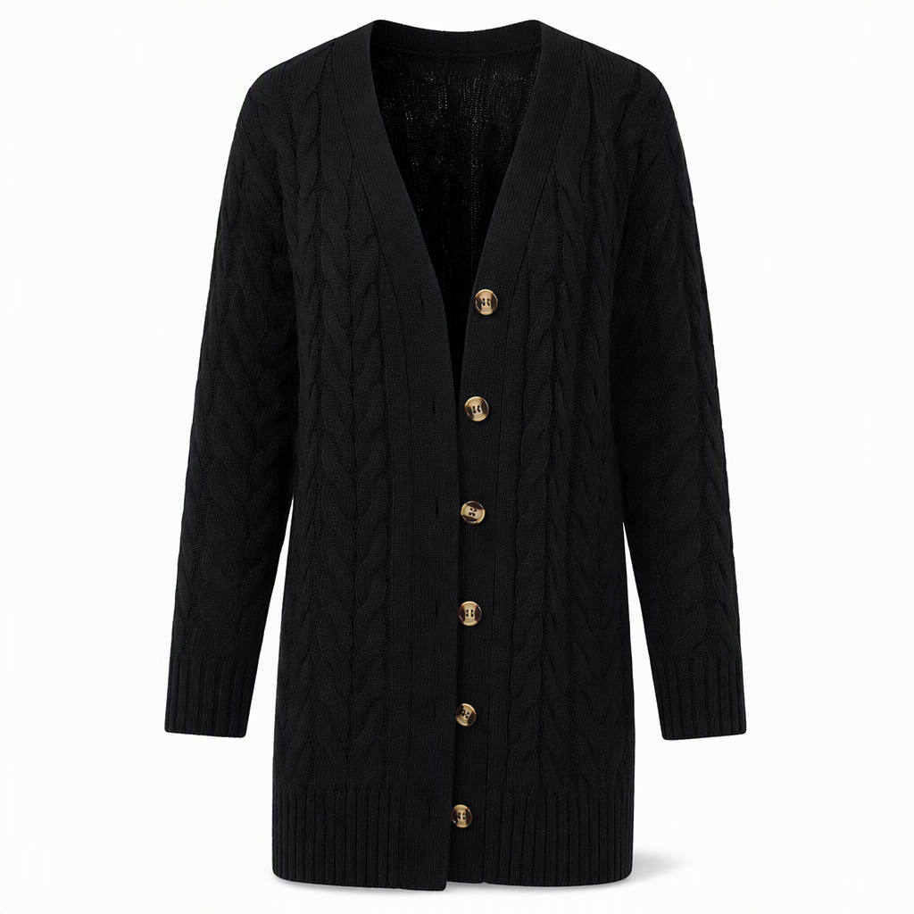 🌸Women's Long Single Breasted Knitted Cardigan Sweater Casual Outerwear Coat for Autumn and Winter