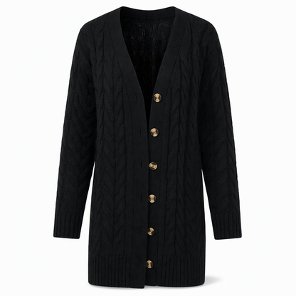 🌸Women's Long Single Breasted Knitted Cardigan Sweater Casual Outerwear Coat for Autumn and Winter