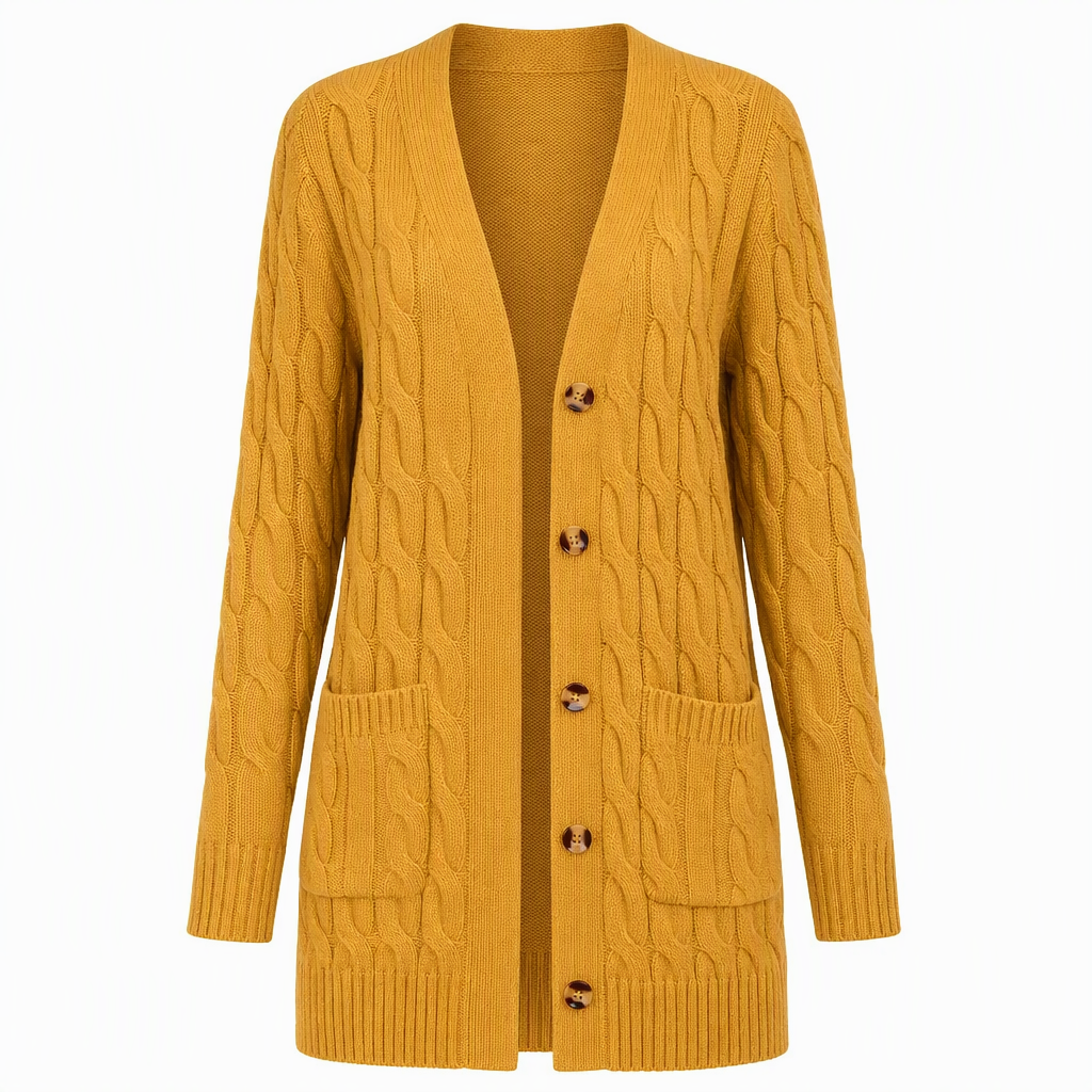 🌸Women's Long Single Breasted Knitted Cardigan Sweater Casual Outerwear Coat for Autumn and Winter
