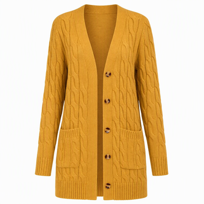 🌸Women's Long Single Breasted Knitted Cardigan Sweater Casual Outerwear Coat for Autumn and Winter