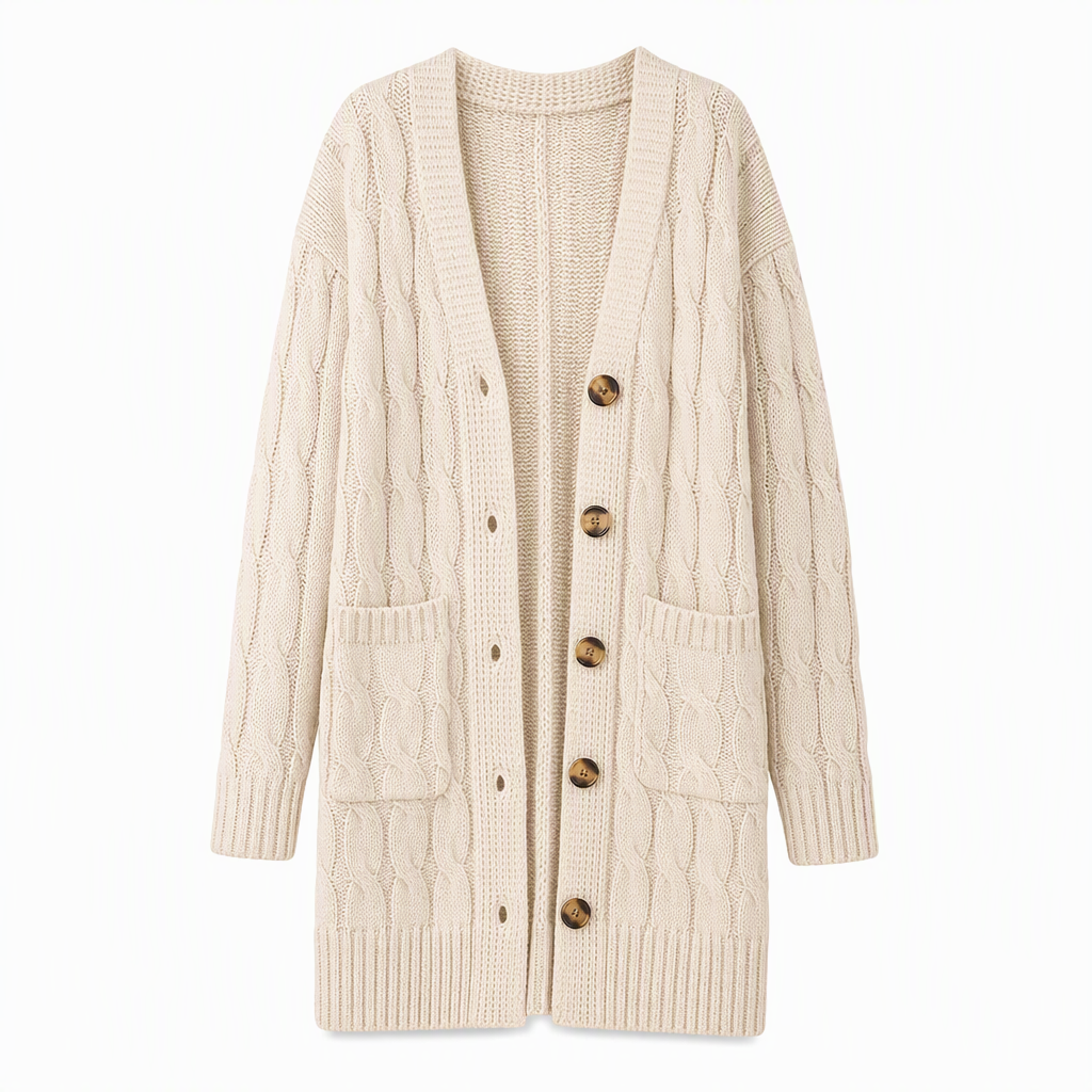 🌸Women's Long Single Breasted Knitted Cardigan Sweater Casual Outerwear Coat for Autumn and Winter