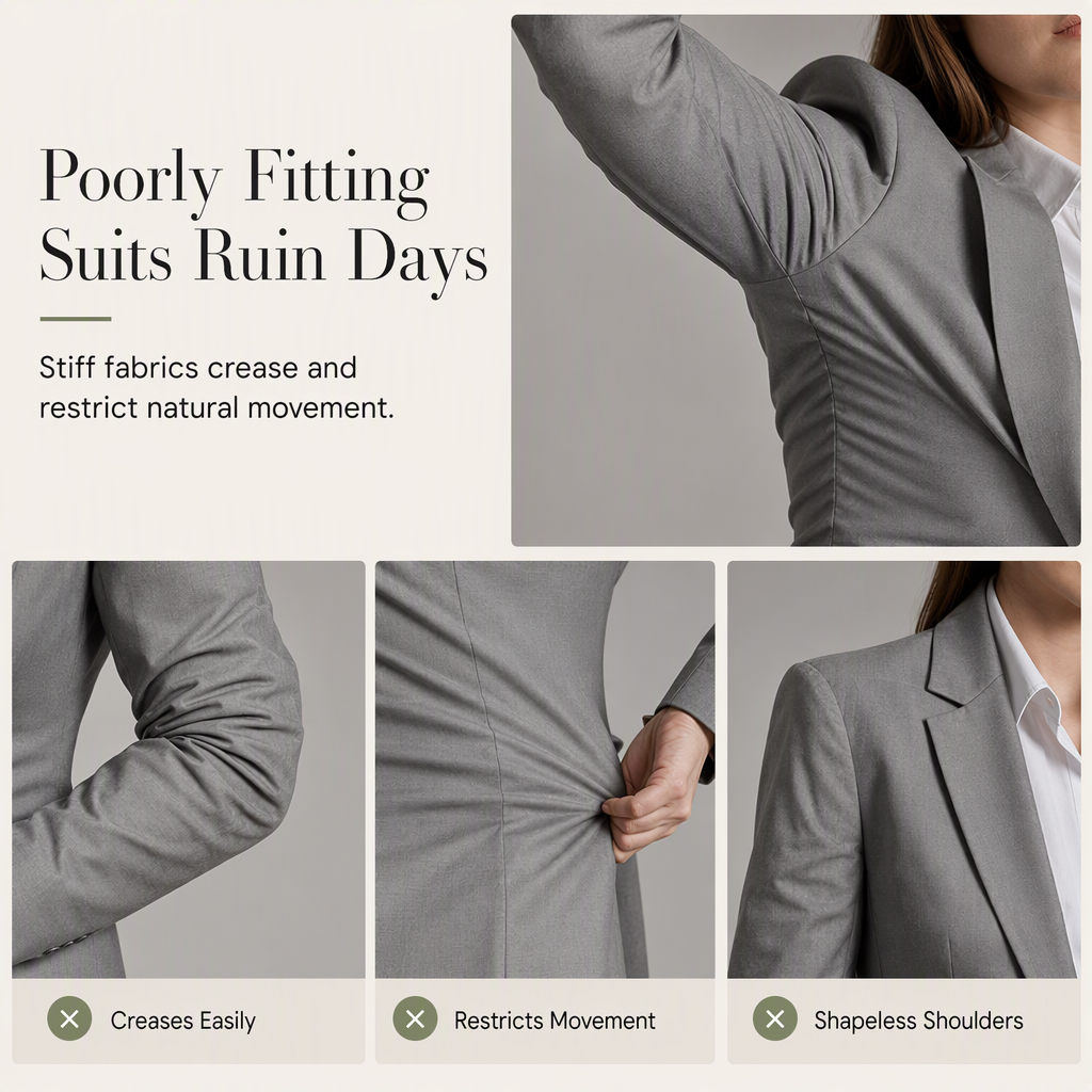 💖Elegant Two-Piece Suit Set with Tailored Blazer and Relaxed Wide-Leg Trousers