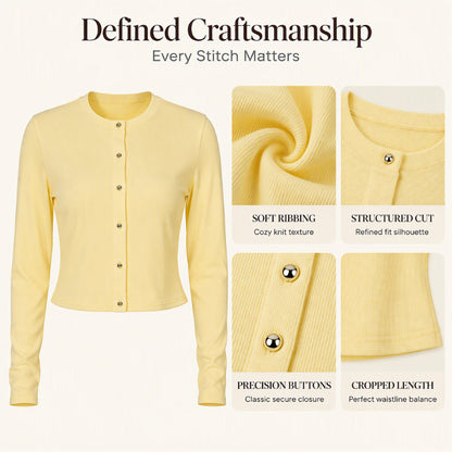 Women's Button-Down Long Sleeve Knit Cardigan