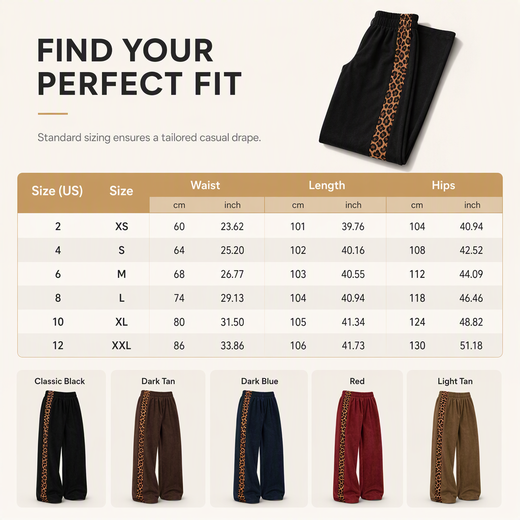 Women's Casual Sports Wide Leg Pants with Elastic Waist and Contrast Color