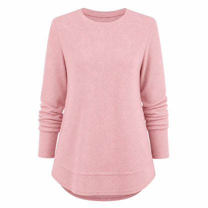 Women's Casual Loose Waffle Knit Top