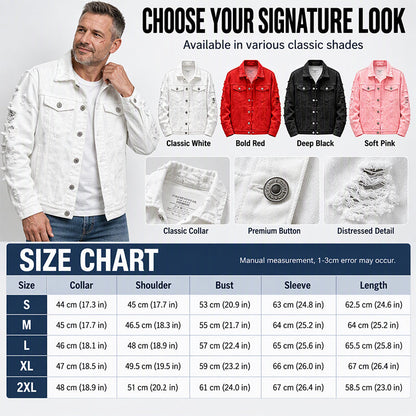 Men's Chic Versatile Distressed Denim Jacket