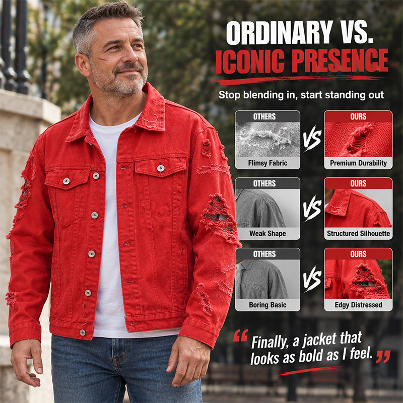 Men's Chic Versatile Distressed Denim Jacket