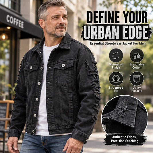 Men's Chic Versatile Distressed Denim Jacket
