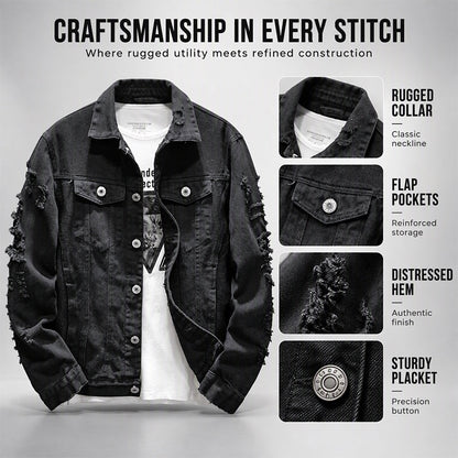 Men's Chic Versatile Distressed Denim Jacket
