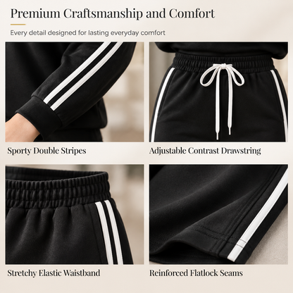 Women's Long Sleeve Crewneck Sweatshirt Casual Solid Color Patchwork Pullover Top for Autumn and Winter