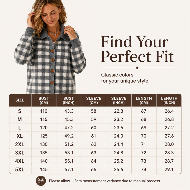 Women's Plaid Button-Down Knit Sweater