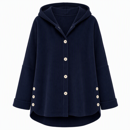 Women's Casual Loose Corduroy Hooded Outerwear
