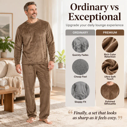 Men's Cozy Thermal Velvet Pajama Set