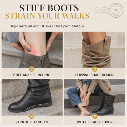 Women's Knee-High Retro Chunky-Heeled Cowboy Boots【FREE SHIPPING】