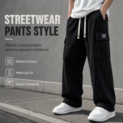 Men's Relaxed Fit Corduroy Cargo Pants