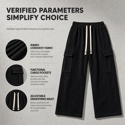 Men's Relaxed Fit Corduroy Cargo Pants