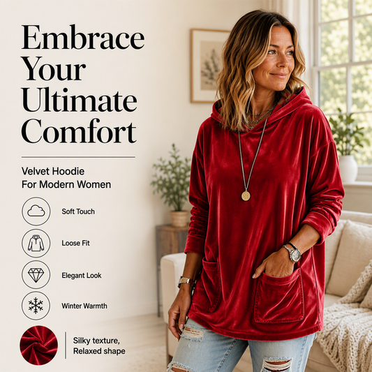 Women's Velvet Pullover Hoodie