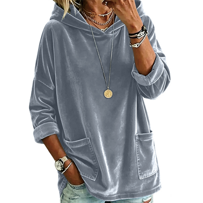 Women's Velvet Pullover Hoodie