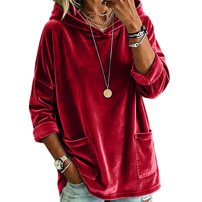 Women's Velvet Pullover Hoodie