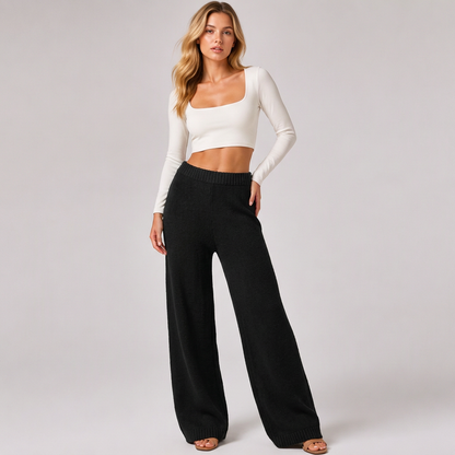 Women's Cozy Soft Wide-Leg Pants