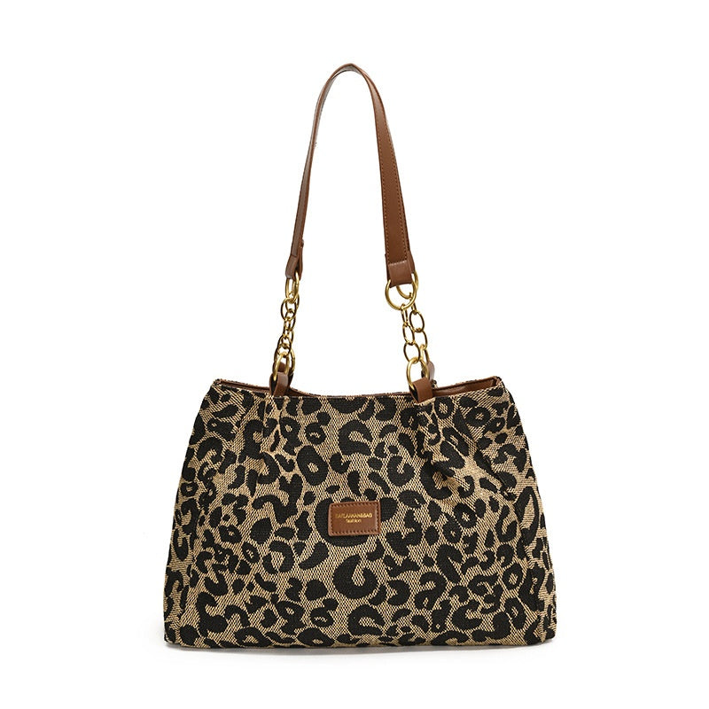 ⏳LIMITED TIME 50% OFF 🐆 Retro Leopard Print Women’s Tote Bag, Spacious & Stylish Daily Carry ✨