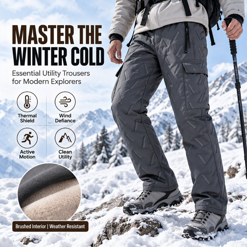 Men's Winter Plush-Lined Cargo Pants