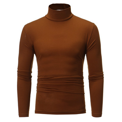 👕 Streamlined Silhouette, Comfortable Neck Coverage | Men's Slim Fit Mock Turtleneck Top