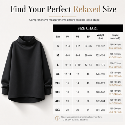 Loose Fit Mock Neck Draped Pullover Sweatshirt with Dropped Shoulders and Long Sleeves