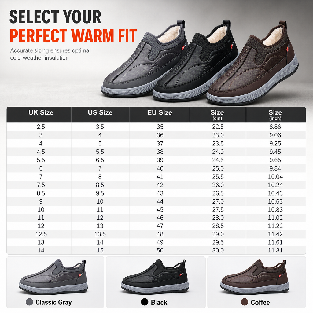 Men's Winter Warm Thickened Slip On Shoes