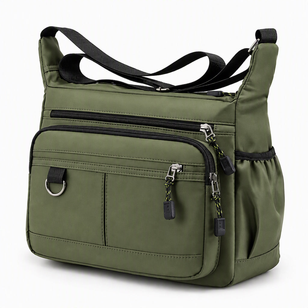 💼 Men's Large Capacity Crossbody Bag Durable Multi Pocket Business Casual Shoulder Bag