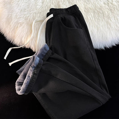Women's Warm-Lined Straight-Leg Denim Jeans